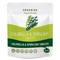 Tablete chlorella & spirulina Organiqa 250 buc.