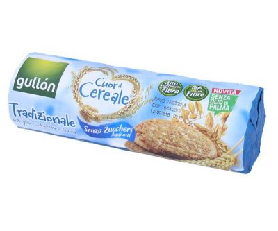 Biscuiti bogati in fibre fara zahar din faina integrala de cereale  GULLON      280G