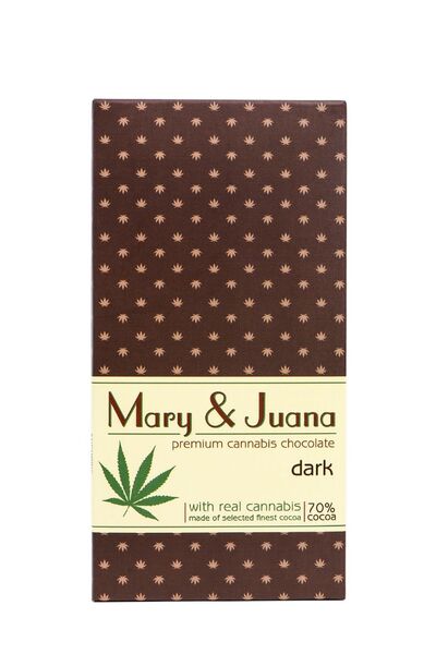 Ciocolata neagra premium cu canabis Mary&Juana 80g